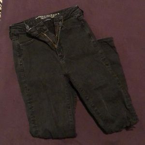 American eagle black high wasted jeans
